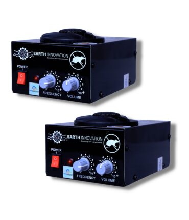 Earth Innovation™ Ultrasonic Shield Pest Repeller Machine for Home, Office, kitchen, Store, Hotel & Hospital Etc. 1500 SQ. Feet Area Coverage / No Chemicals, No Smell, or No Traps / Plug & Play / 1 Year Warranty / Made in India - Pack Of 2